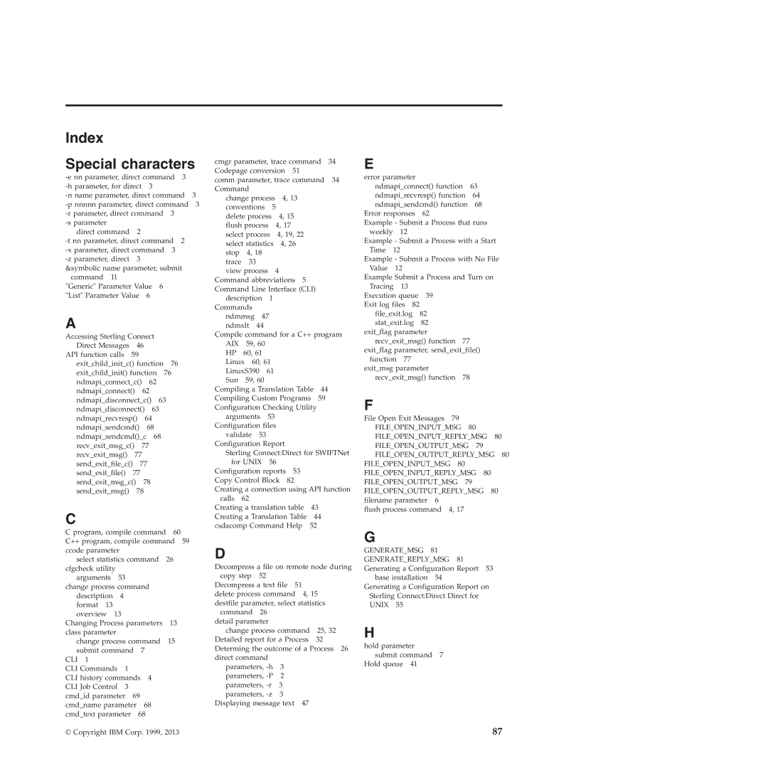 IBM 4J manual Index Special characters 