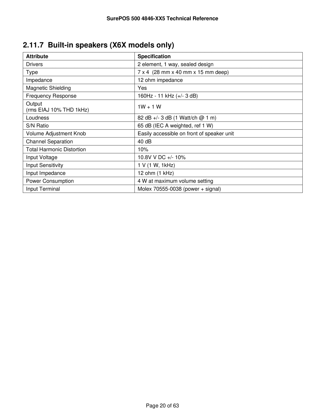 IBM 500 manual Built-in speakers X6X models only 