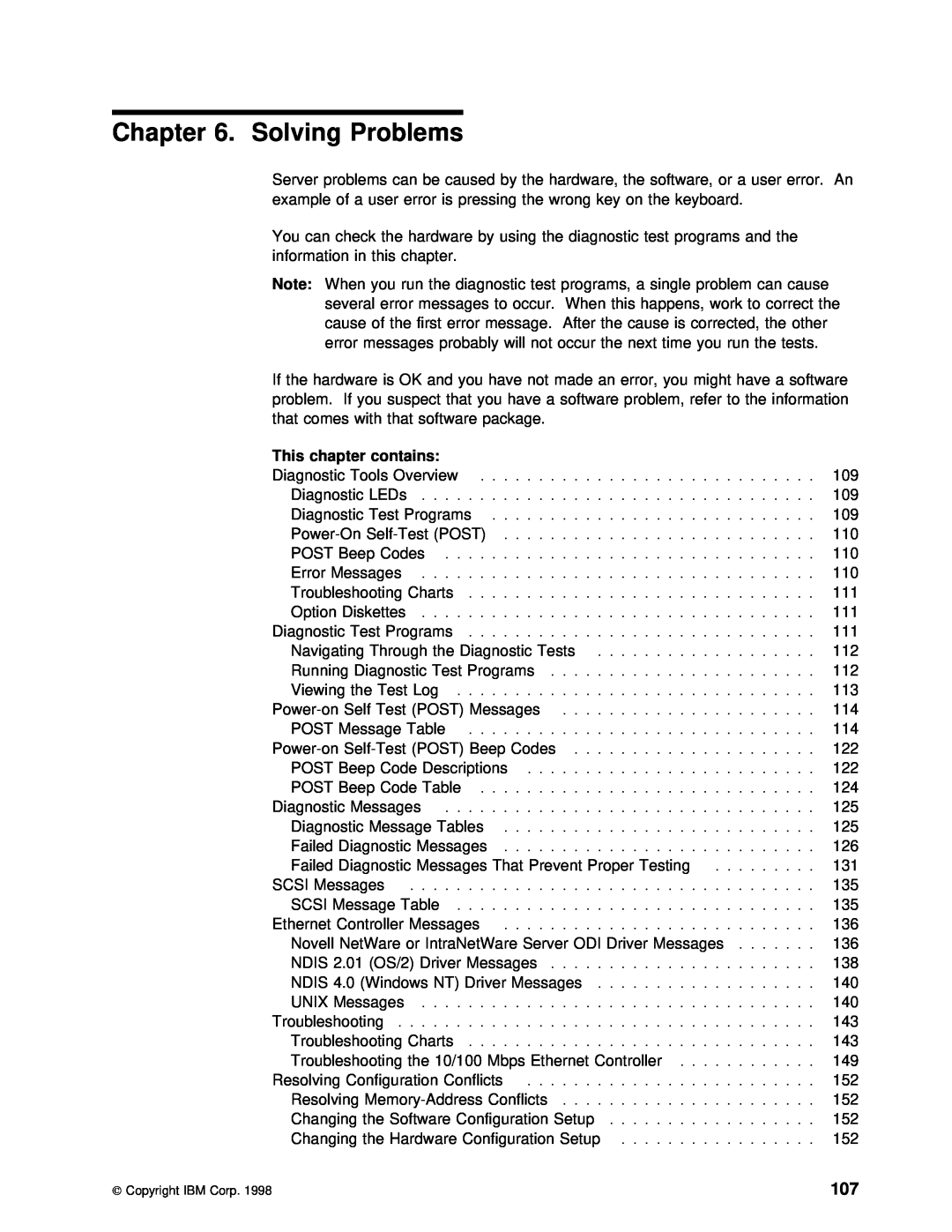 IBM 5000 manual Solving Problems, This chapter contains 