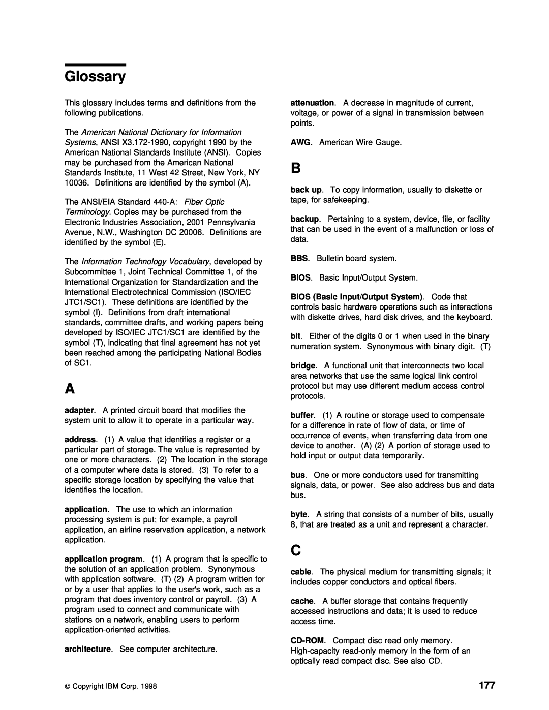 IBM 5000 manual Glossary 