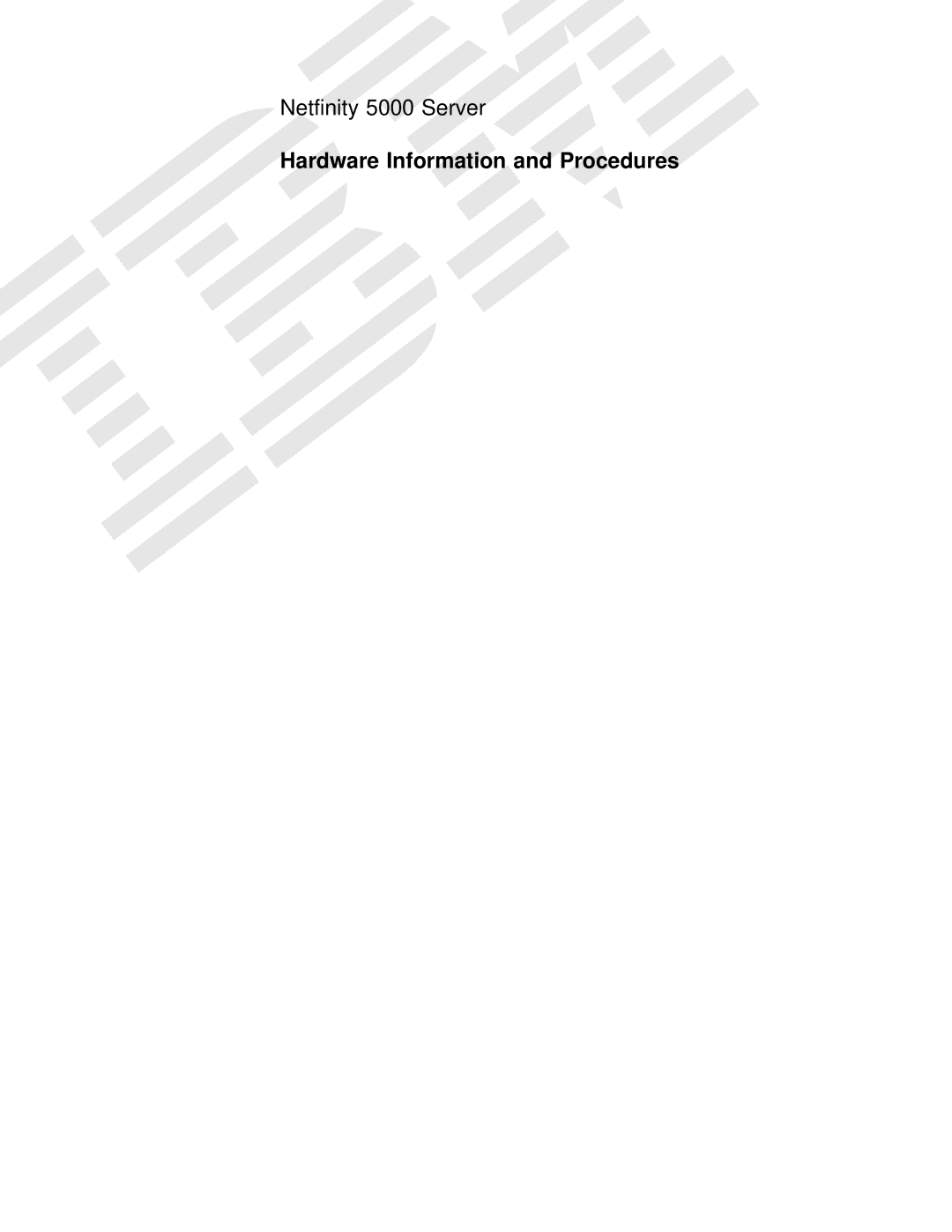 IBM 5000 manual Hardware Information and Procedures 