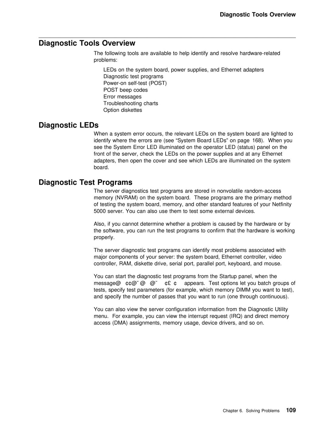 IBM 5000 manual Diagnostic Tools Overview, Diagnostic LEDs, Diagnostic Test Programs 