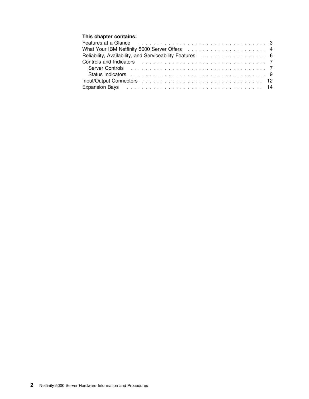 IBM 5000 manual This chapter contains 