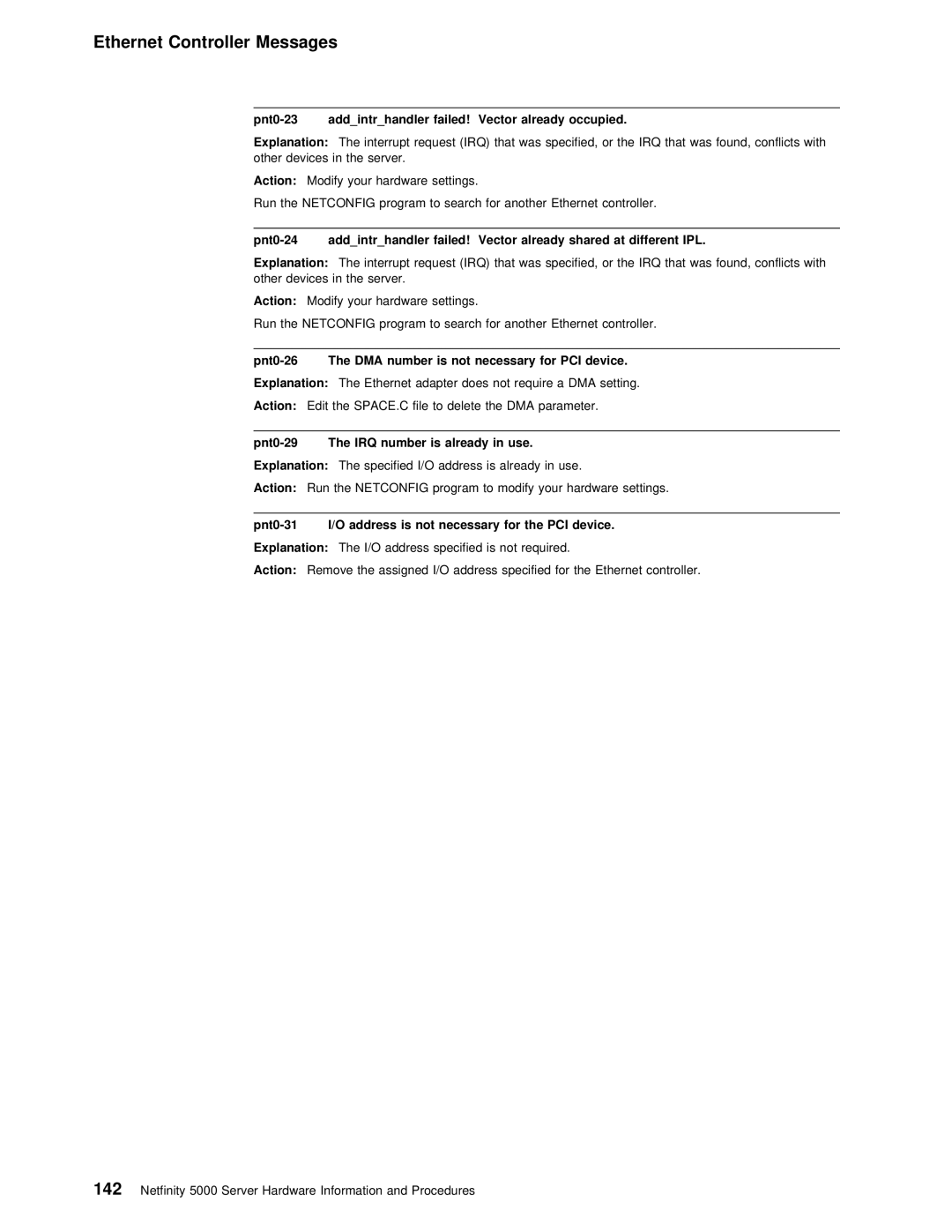 IBM 5000 manual Pnt0-23, Pnt0-24, Pnt0-26, Pnt0-29, Pnt0-31, Not 