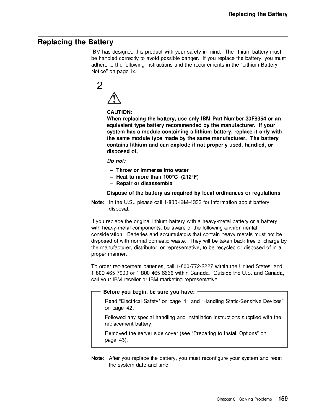 IBM 5000 manual Replacing the Battery, Before you begin, be sure you have 