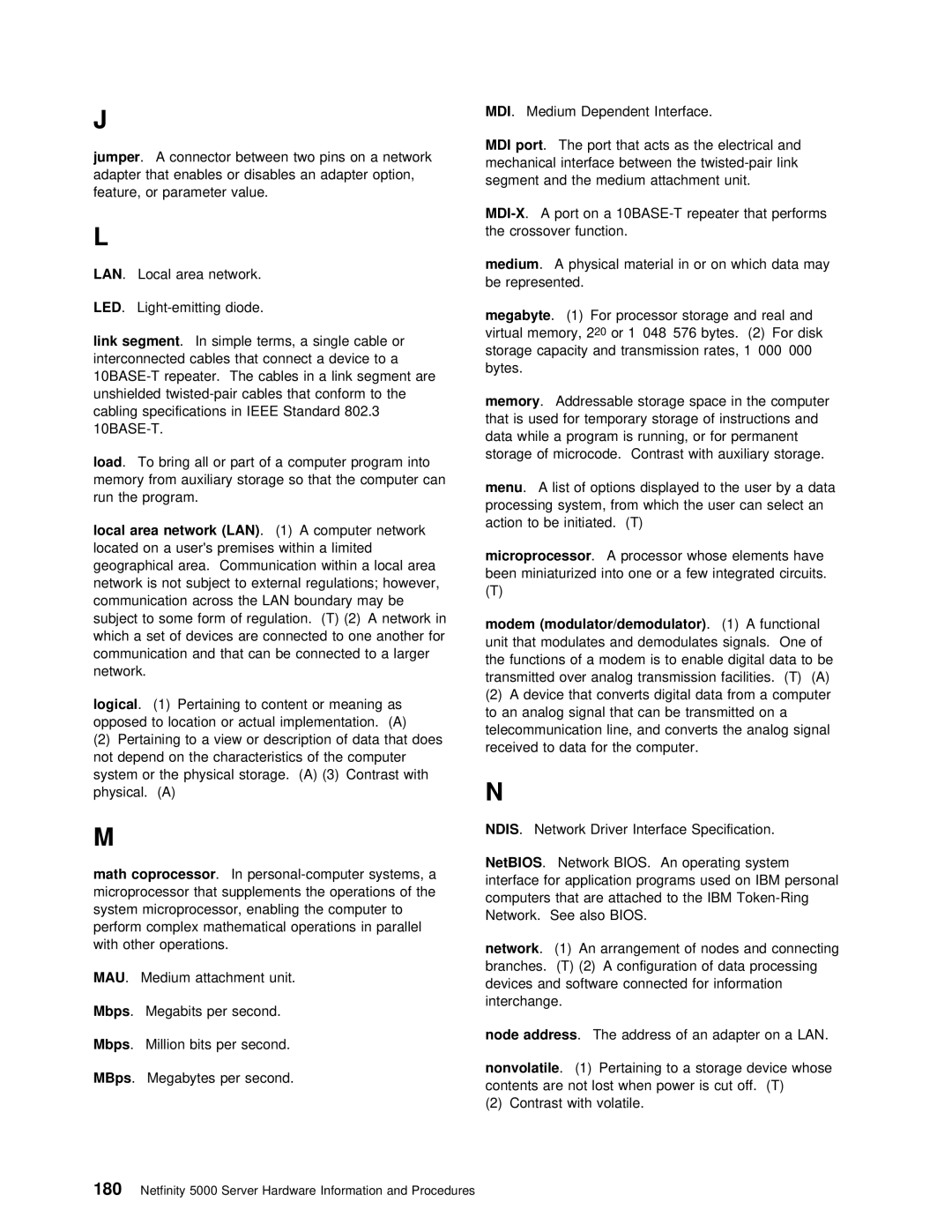 IBM 5000 manual Lan, Local 