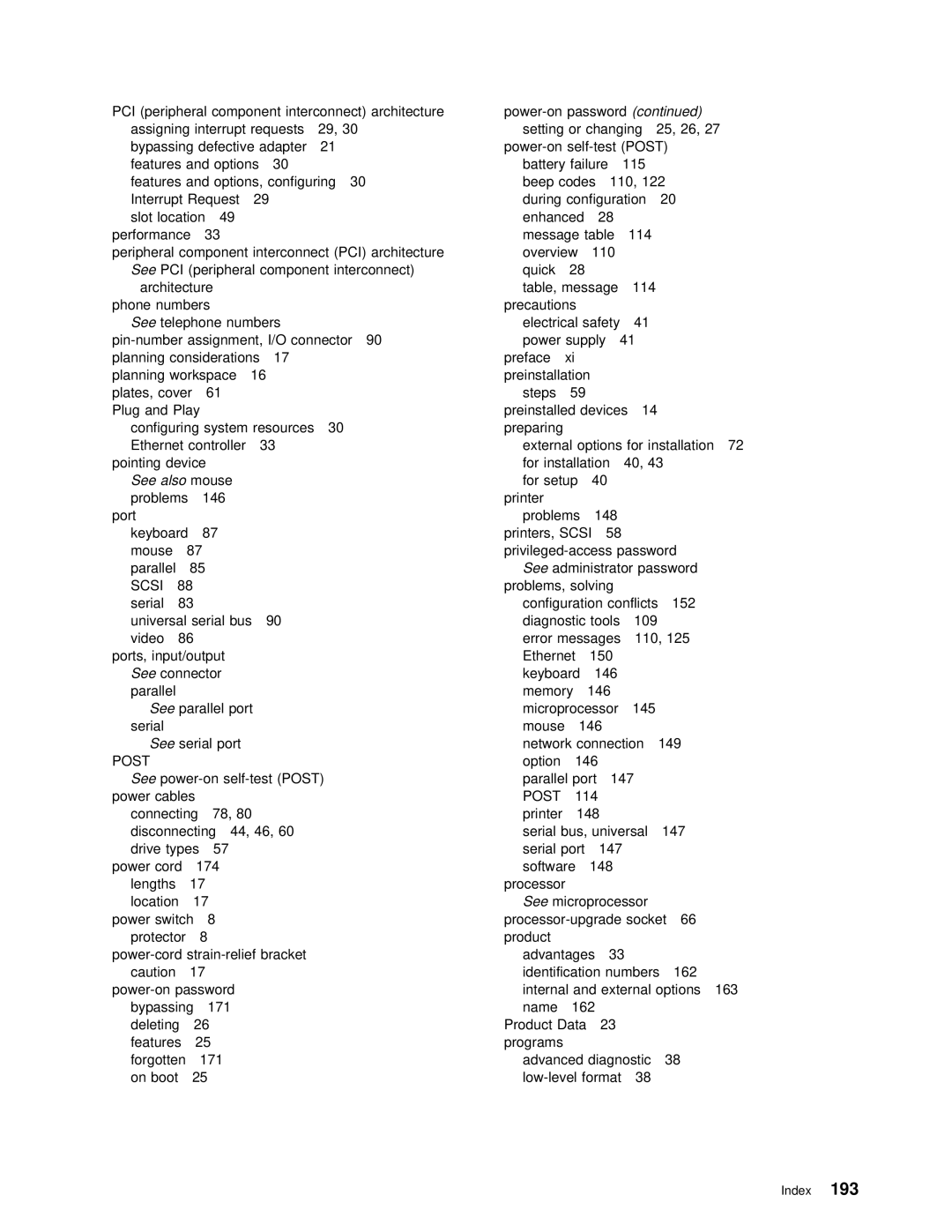 IBM 5000 manual See PCI 