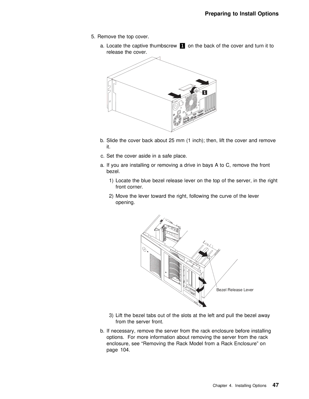 IBM 5000 manual Installing Options47 