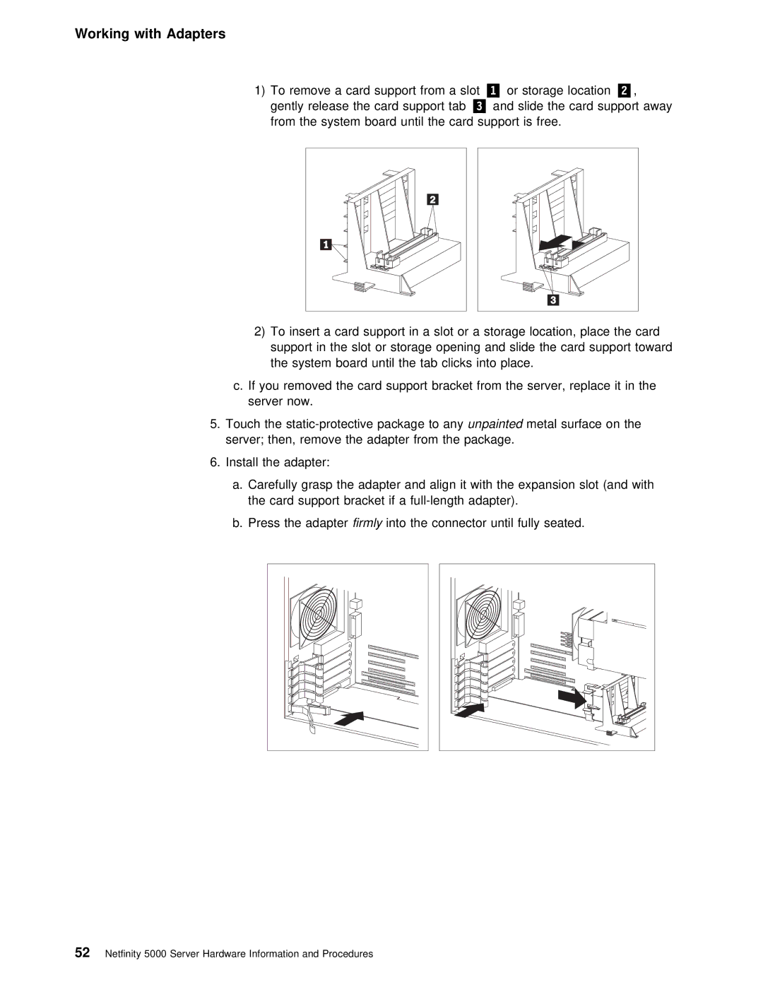 IBM 5000 manual Working with Adapters 