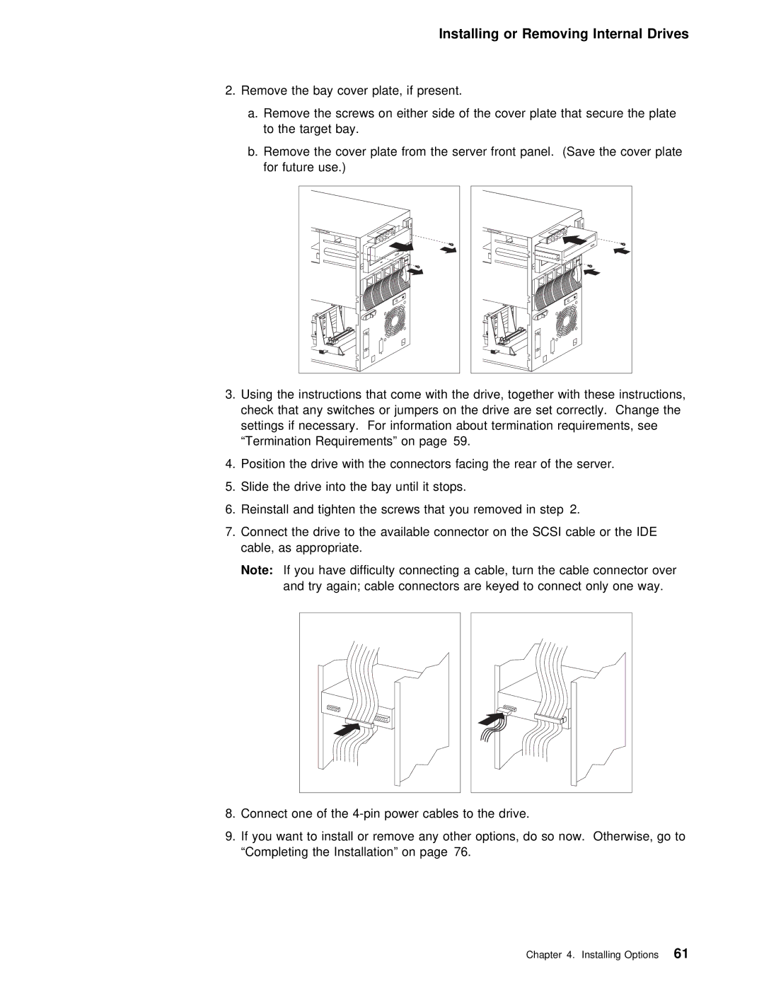 IBM 5000 manual Installing Options61 