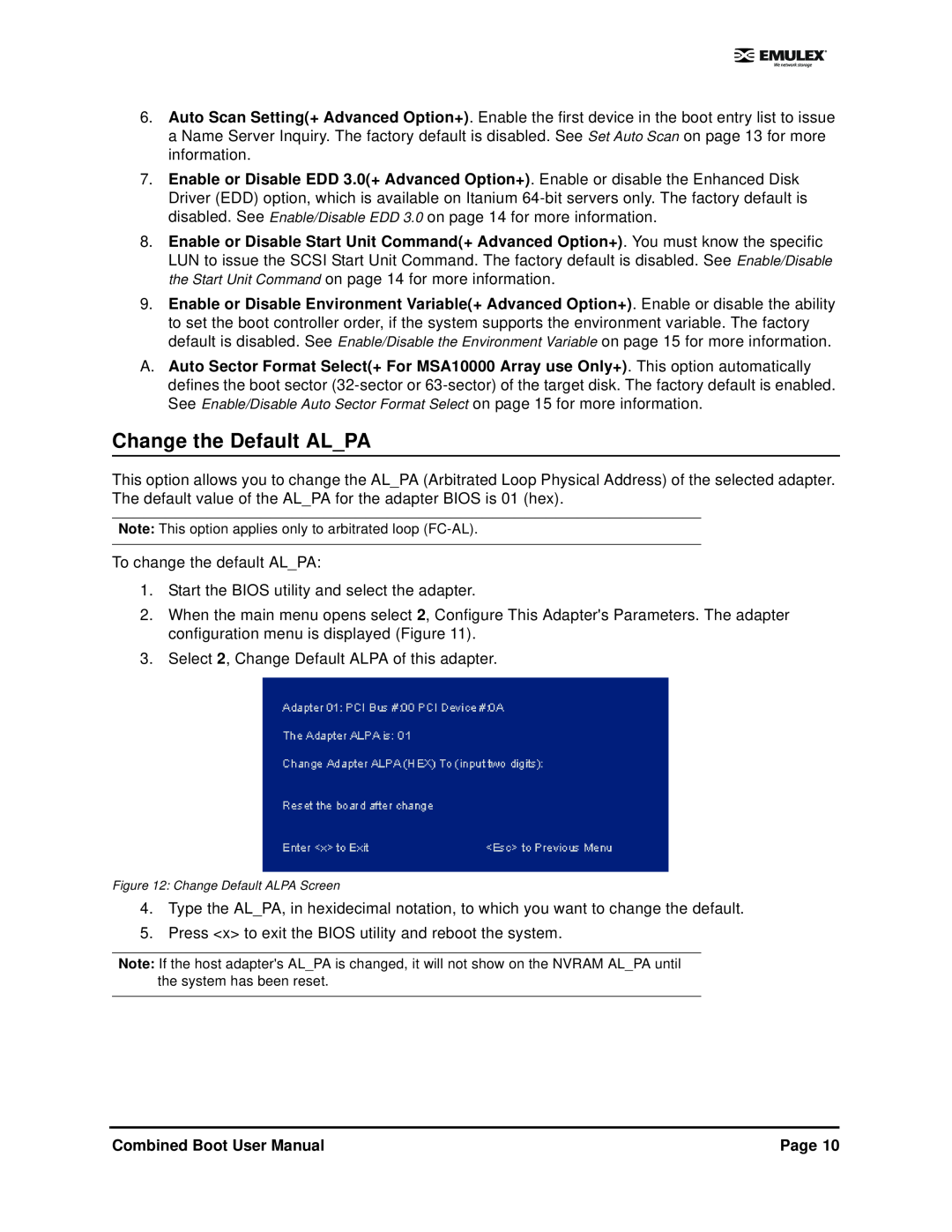 IBM 5.01 user manual Change the Default ALPA, Page 