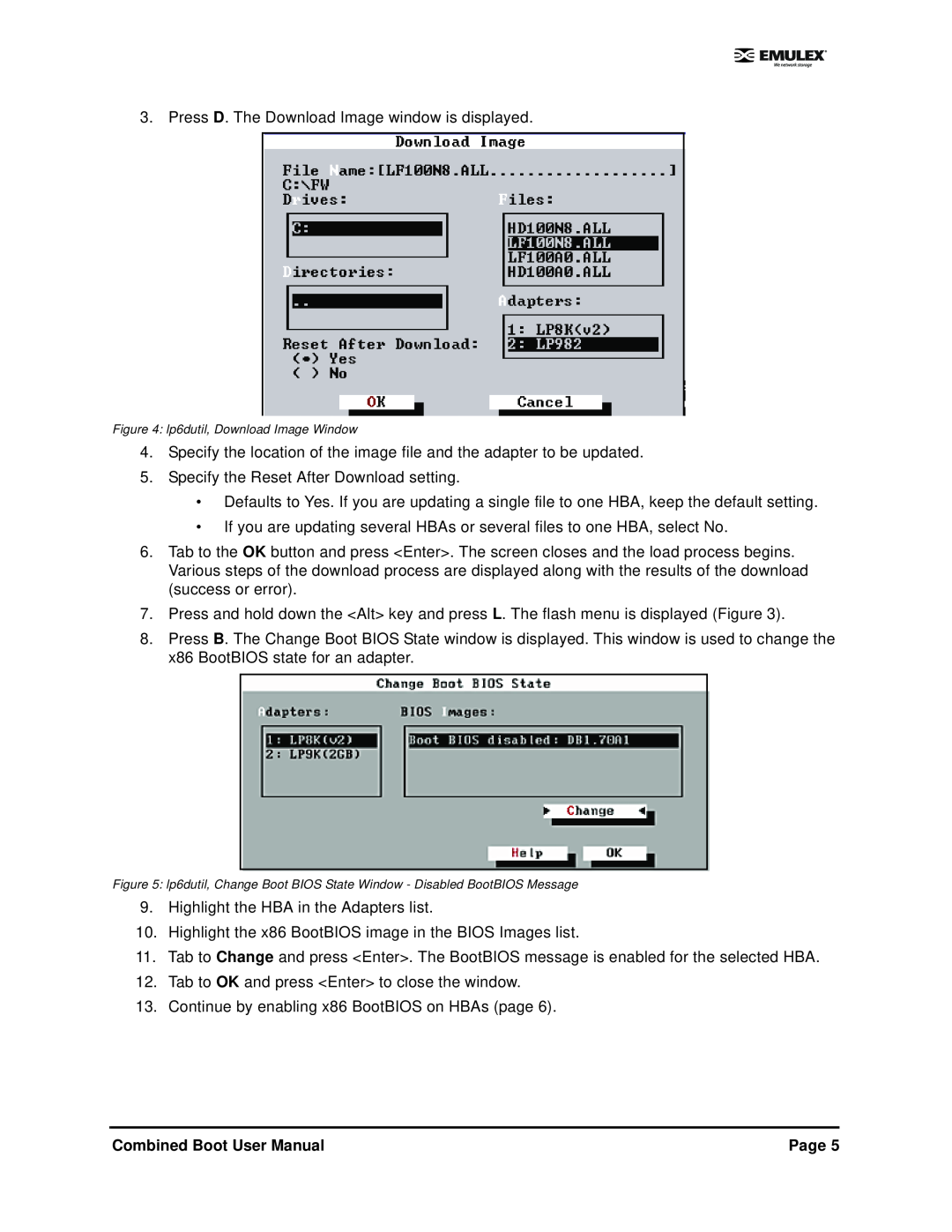 IBM 5.01 user manual Press D. The Download Image window is displayed, Page 