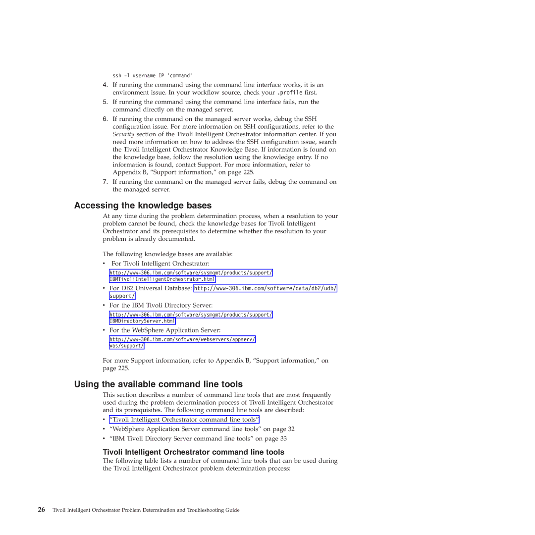 IBM 51 manual Accessing the knowledge bases, Using the available command line tools 