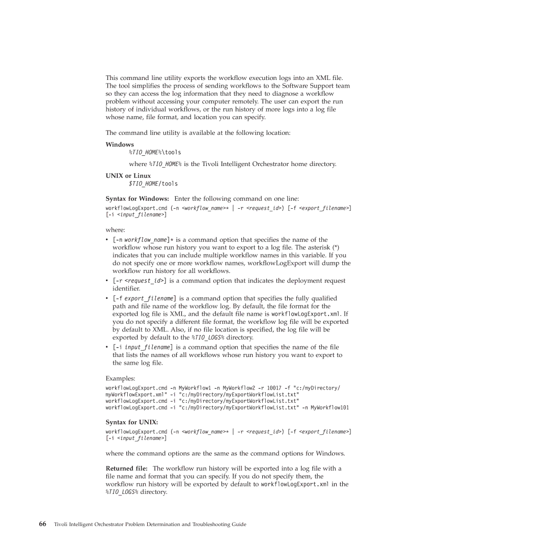 IBM 51 manual $TIOHOME/tools, Syntax for Unix 