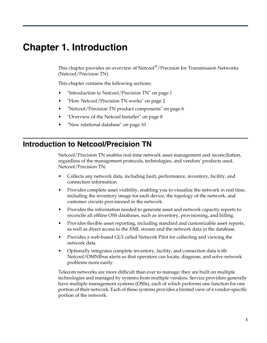 IBM 5.5 manual Introduction to Netcool/Precision TN 