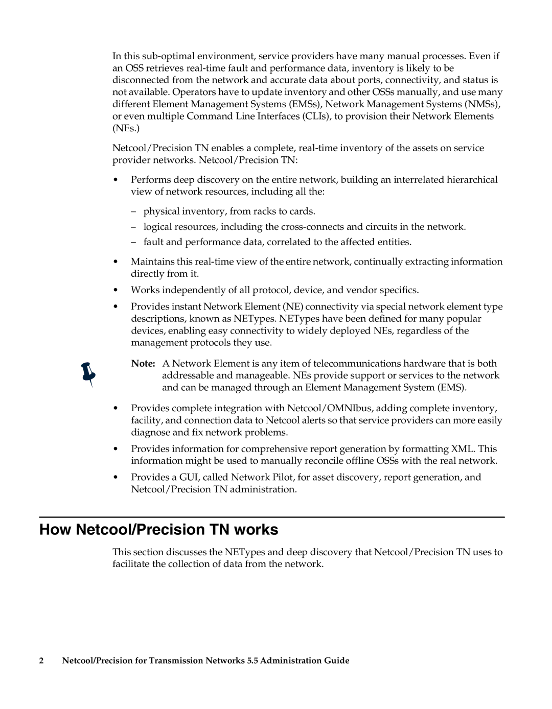 IBM 5.5 manual How Netcool/Precision TN works 