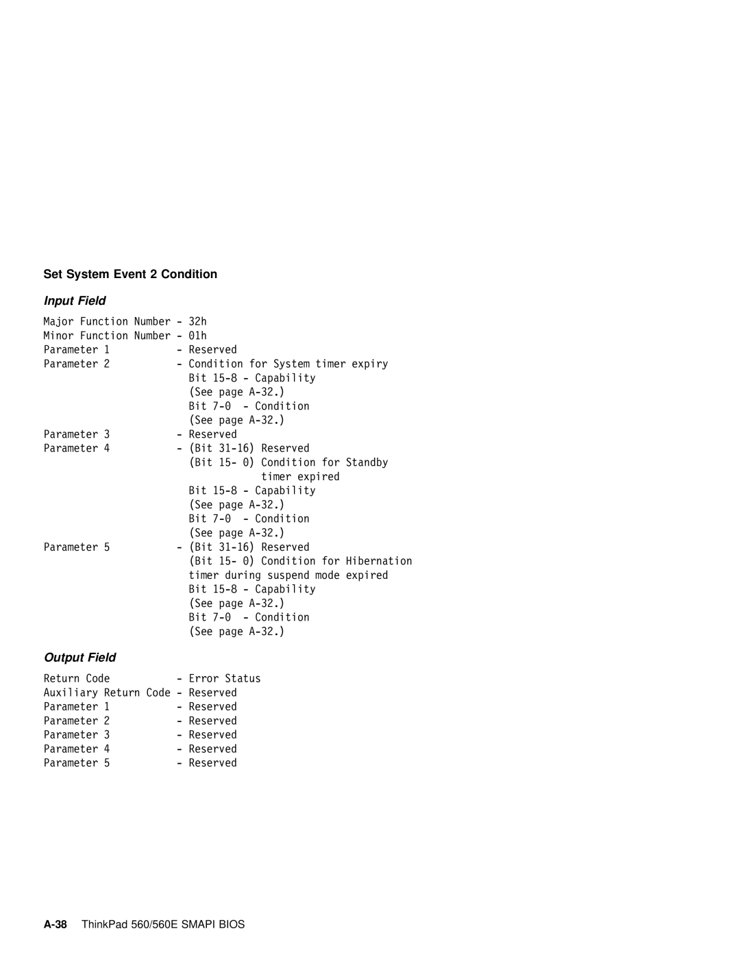 IBM manual 38ThinkPad 560/560E Smapi Bios 