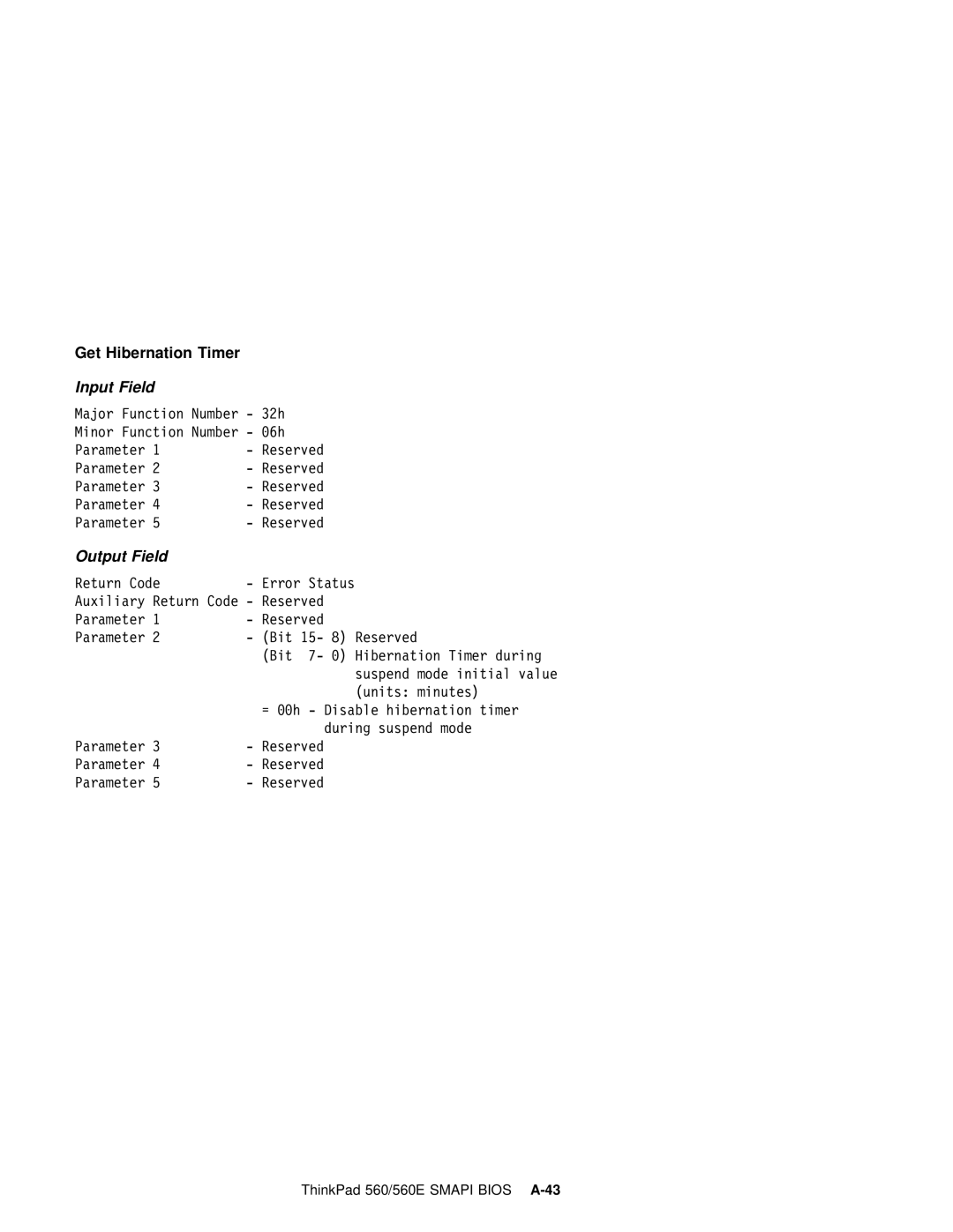 IBM 560E manual Get Hibernation 