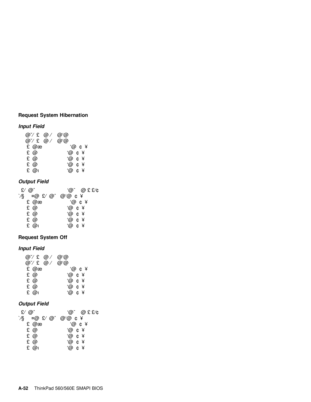 IBM manual 52ThinkPad 560/560E Smapi Bios 