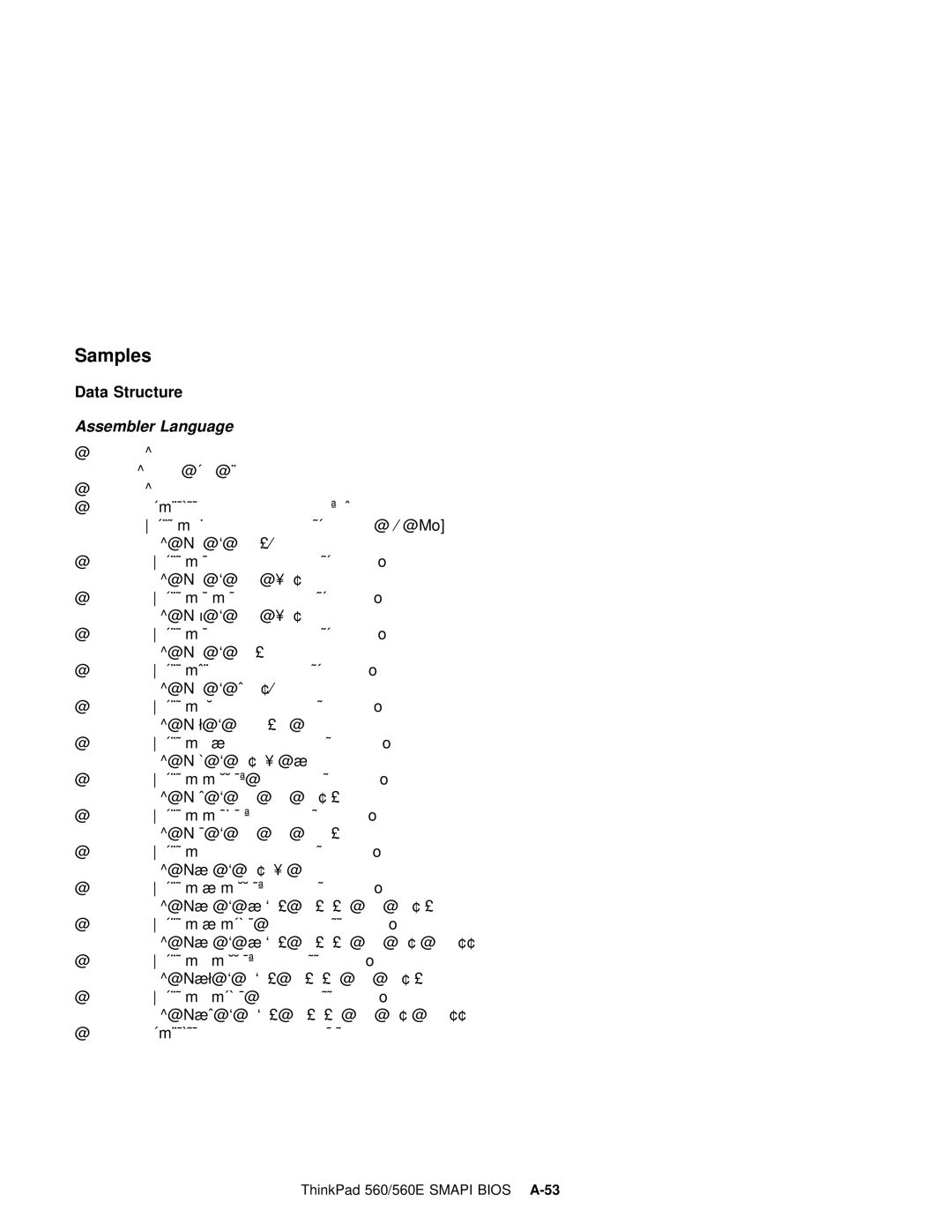 IBM 560E manual Samples, Data Structure 