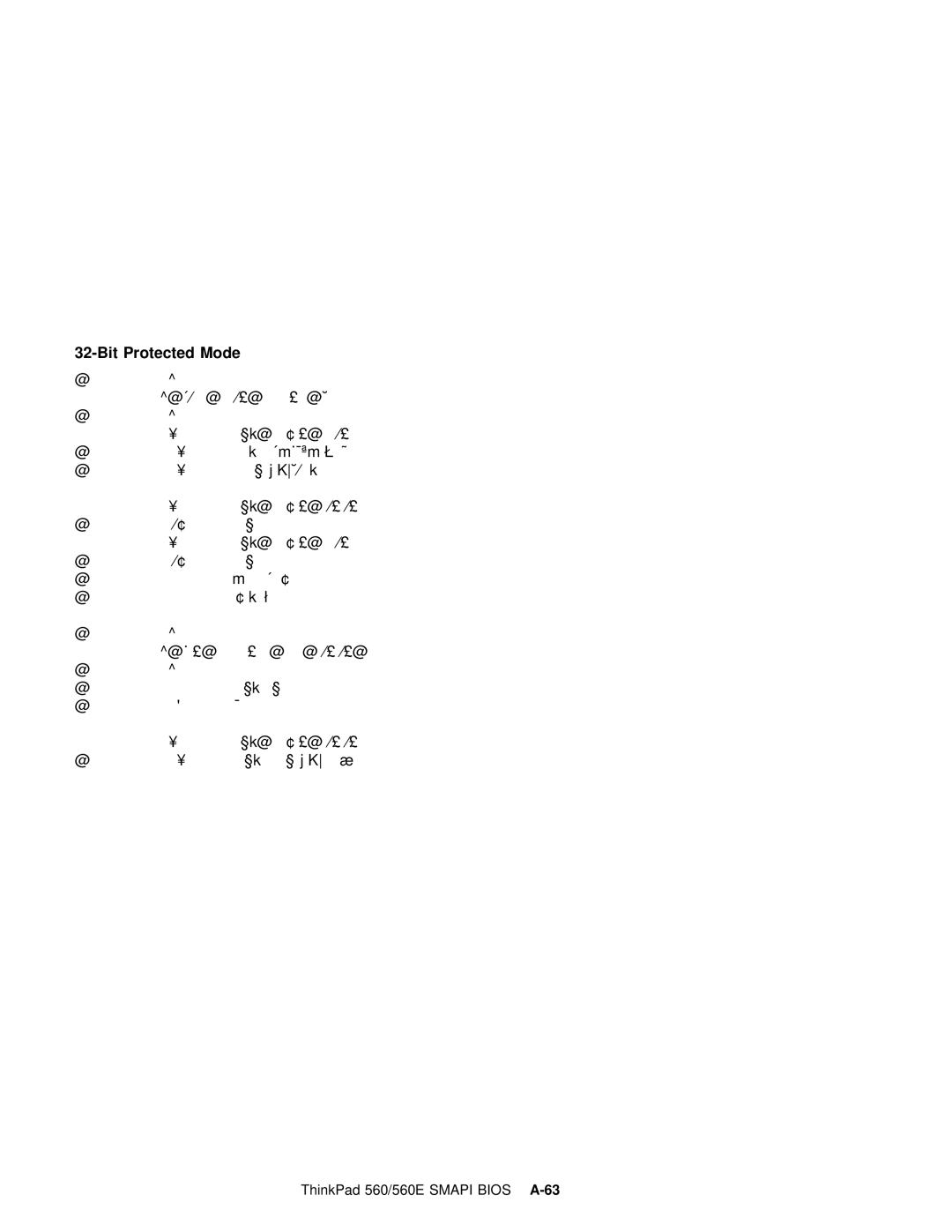 IBM 560E manual Bit Protected Mode 