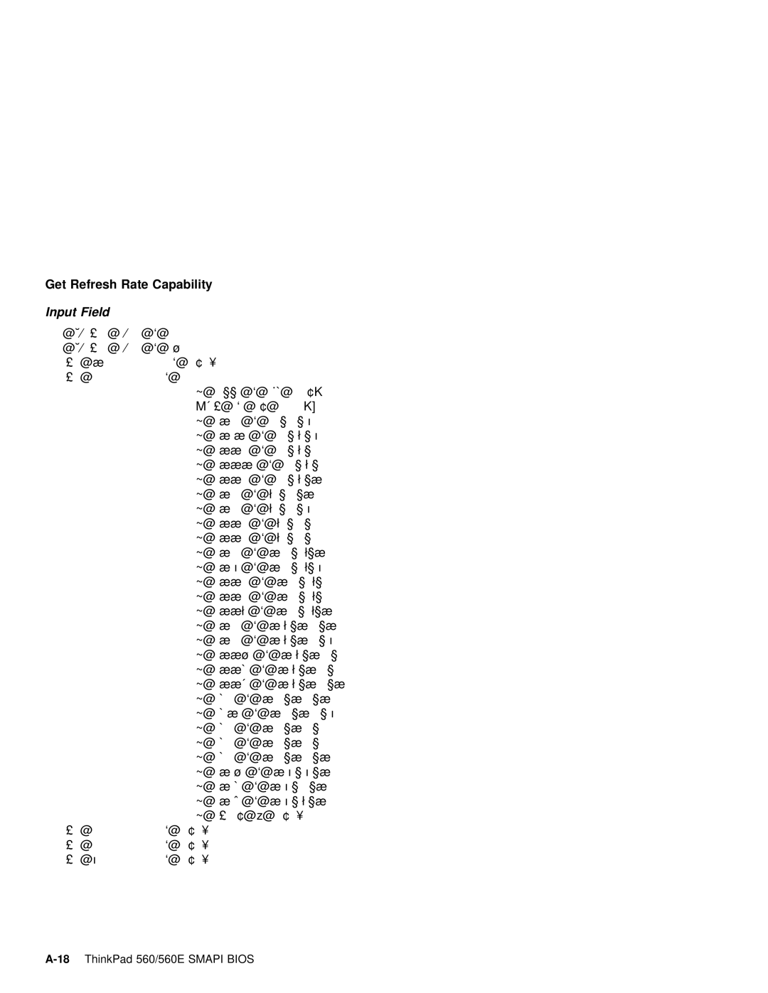 IBM 560E manual Get Refresh Rate 