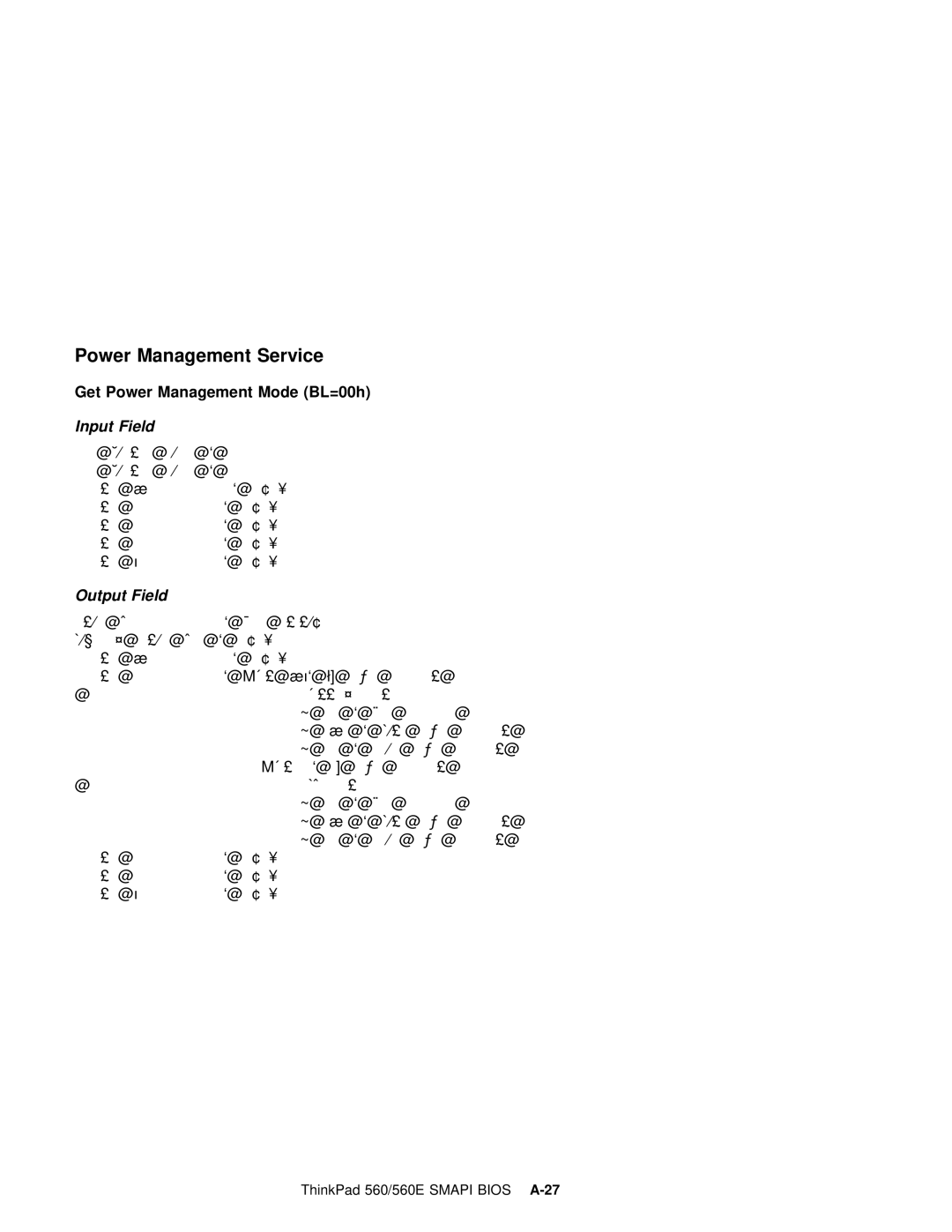 IBM 560E manual Get, Mode BL=00h 