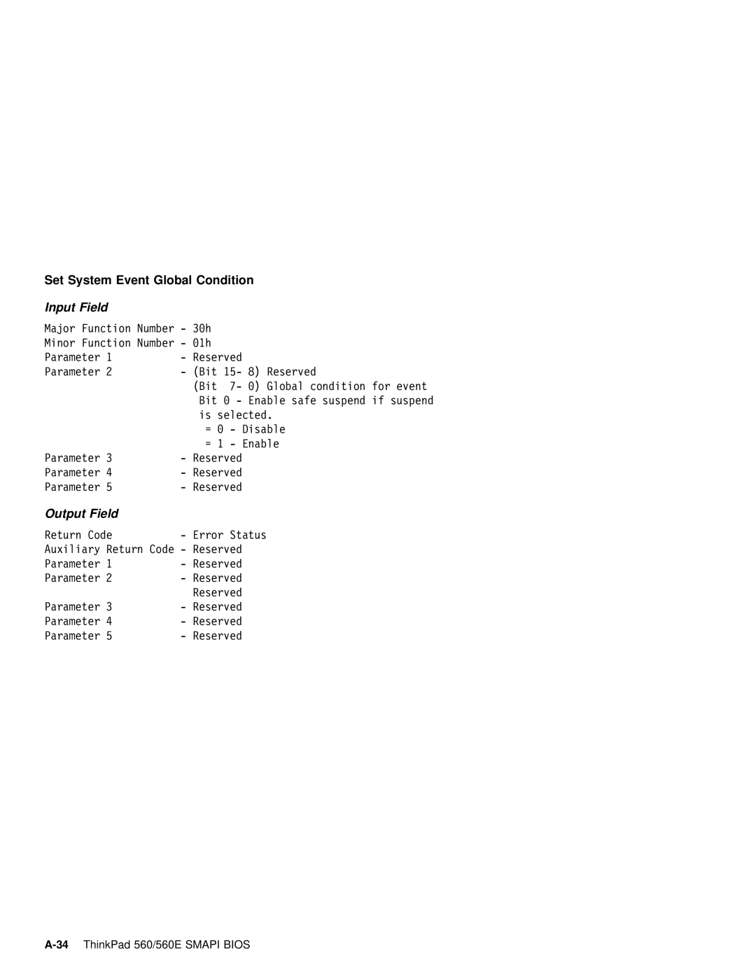 IBM 560E manual Set System Event 