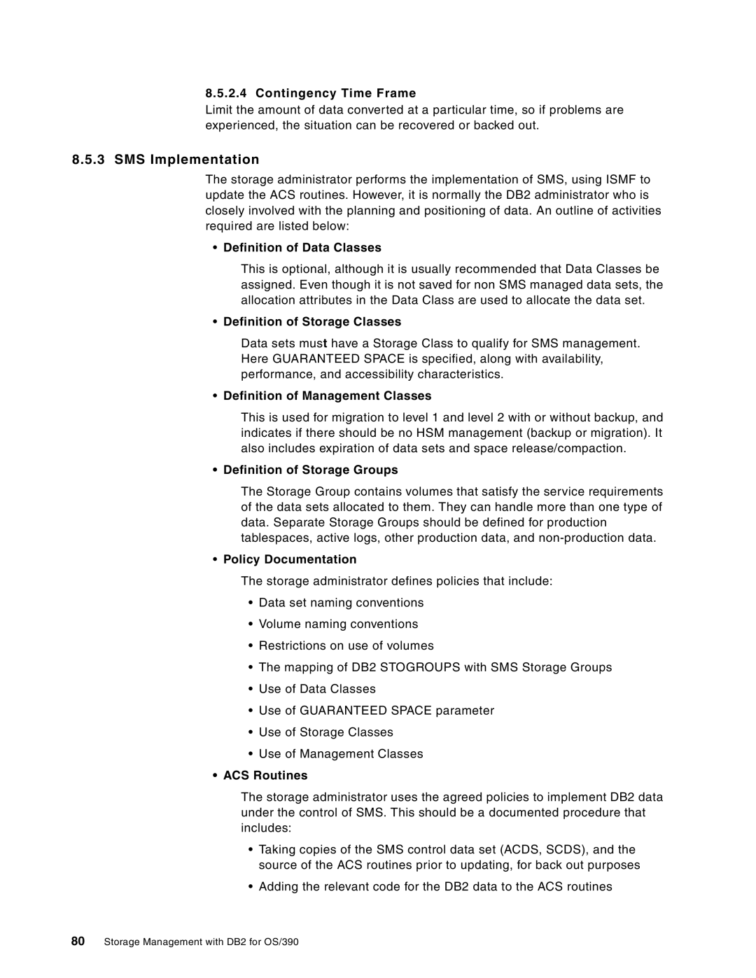 IBM 5655-DB2, 5695-DF1 manual SMS Implementation 