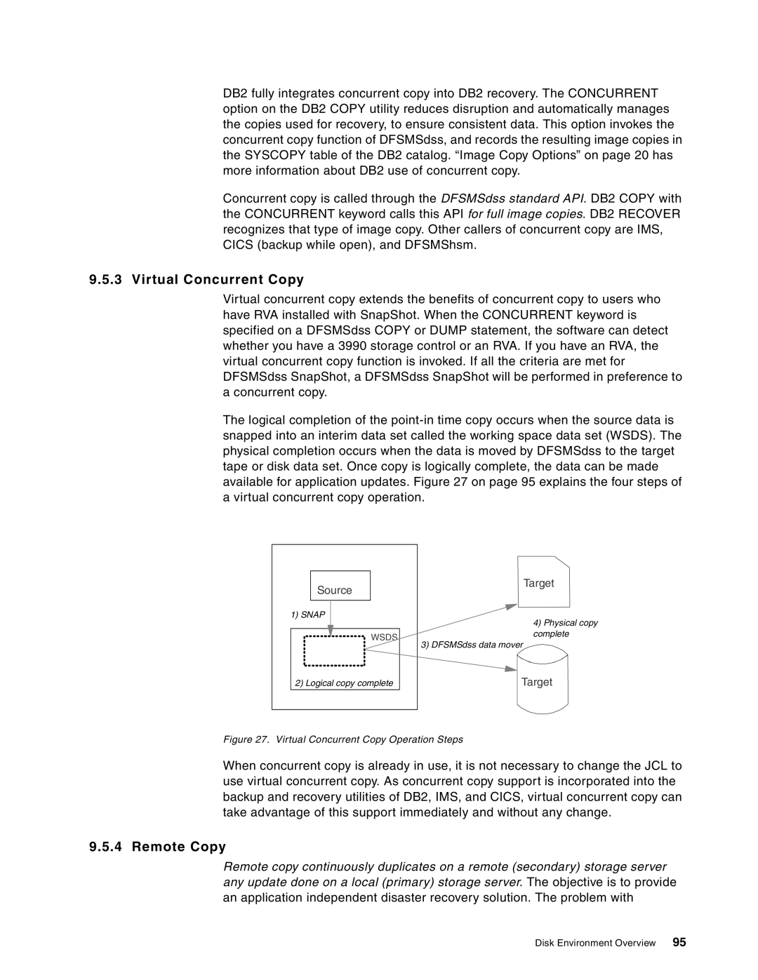 IBM 5695-DF1, 5655-DB2 manual Virtual Concurrent Copy, Remote Copy 