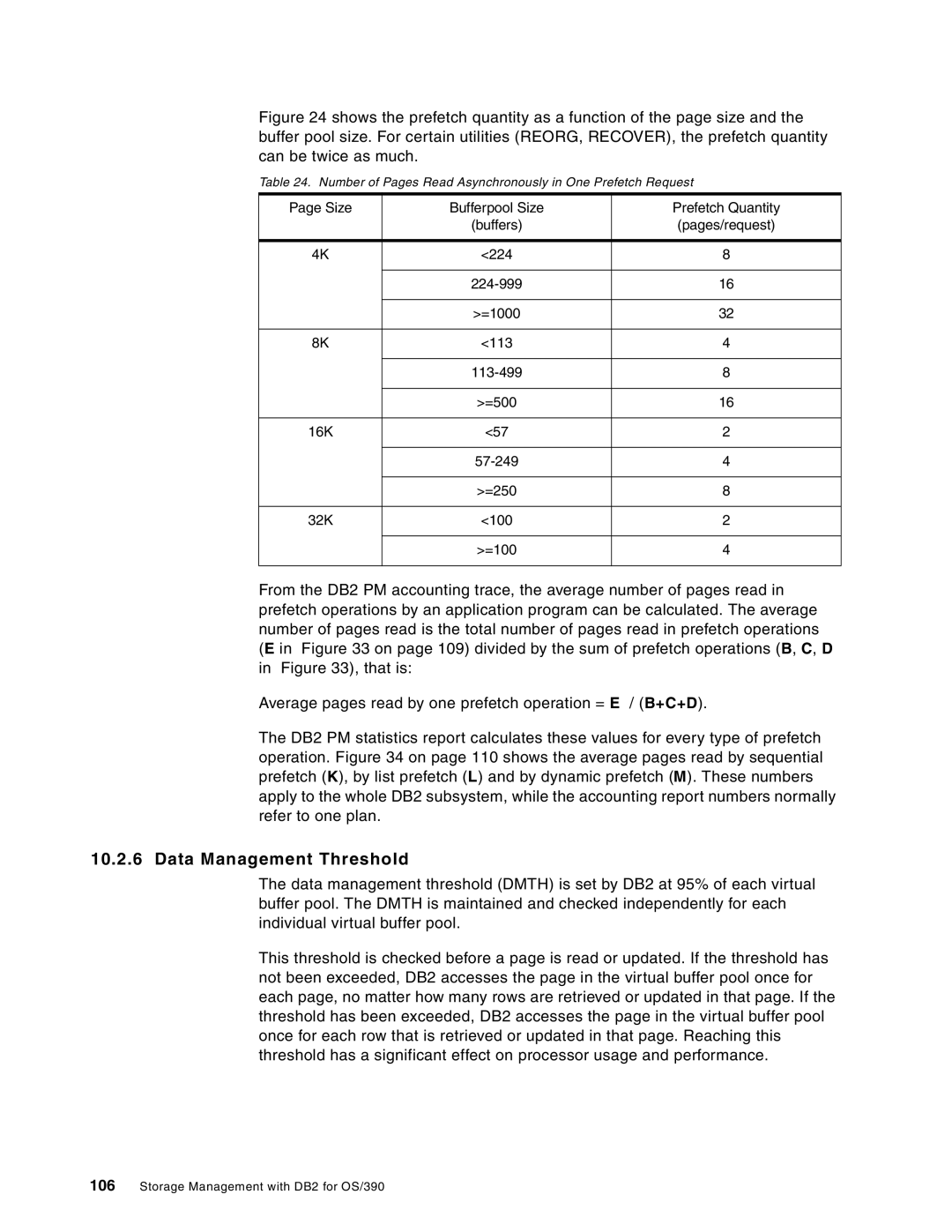 IBM 5655-DB2, 5695-DF1 manual Data Management Threshold 