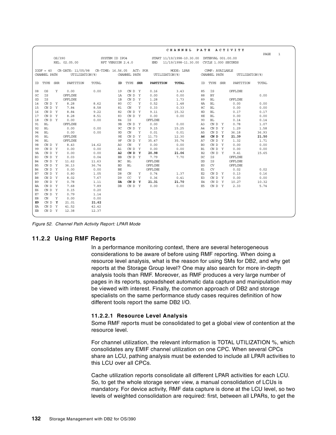 IBM 5655-DB2, 5695-DF1 manual Using RMF Reports, Resource Level Analysis 