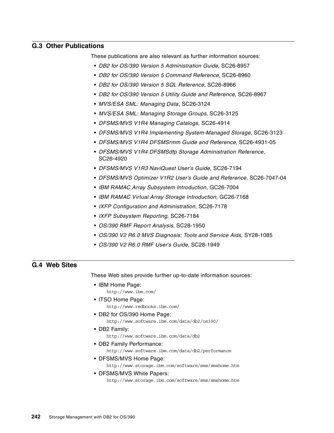 IBM 5655-DB2, 5695-DF1 manual Other Publications, Web Sites 