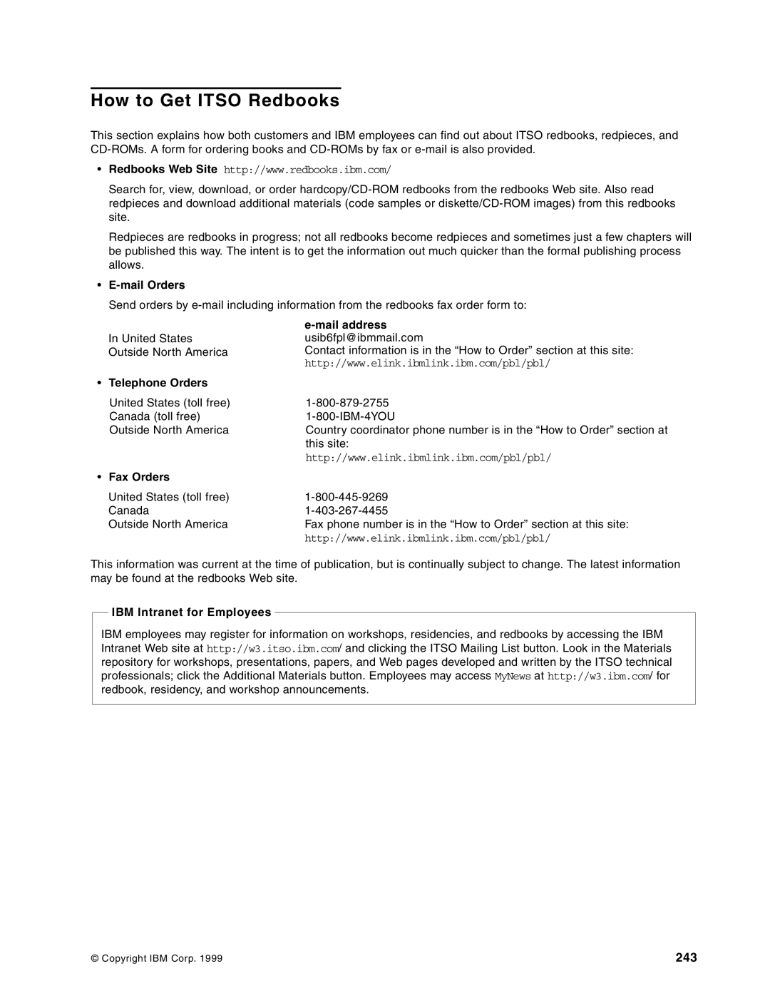 IBM 5695-DF1, 5655-DB2 manual How to Get Itso Redbooks, 243 