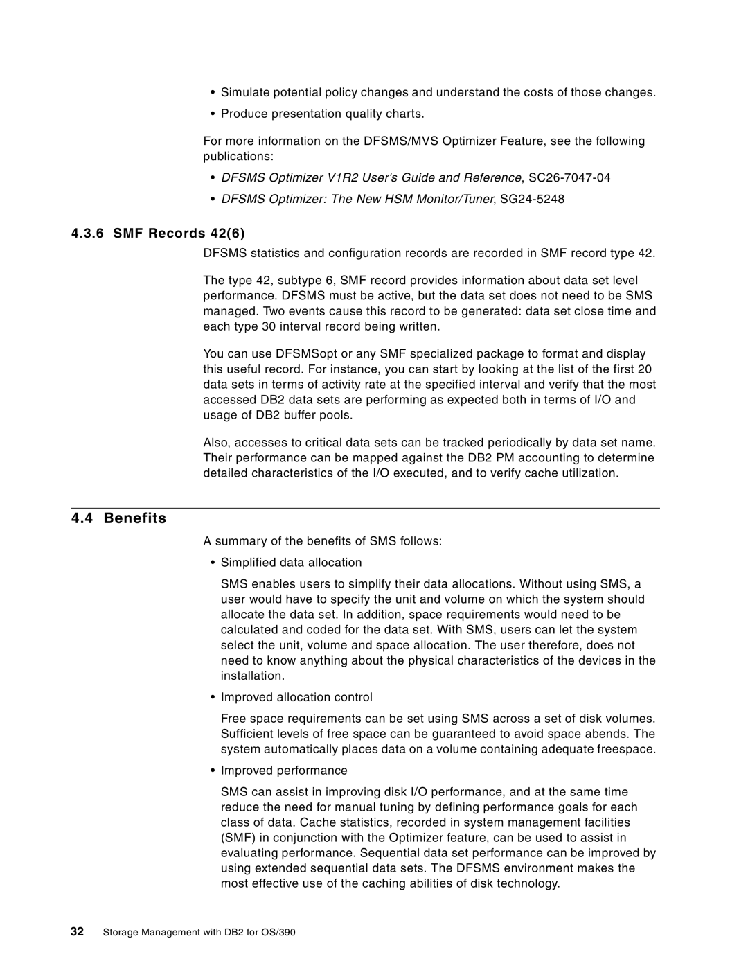 IBM 5655-DB2, 5695-DF1 manual Benefits, SMF Records 