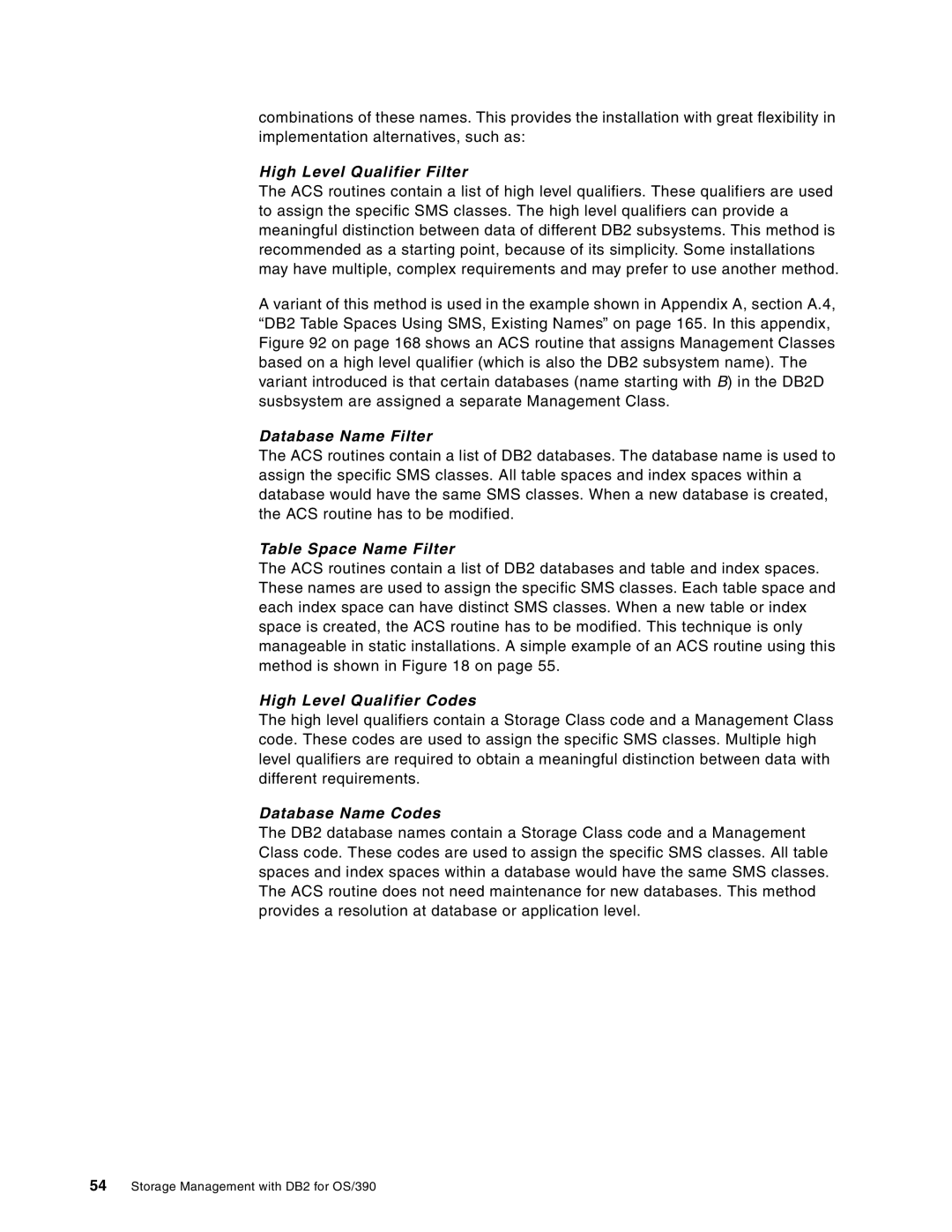 IBM 5655-DB2 manual High Level Qualifier Filter, Database Name Filter, Table Space Name Filter, High Level Qualifier Codes 