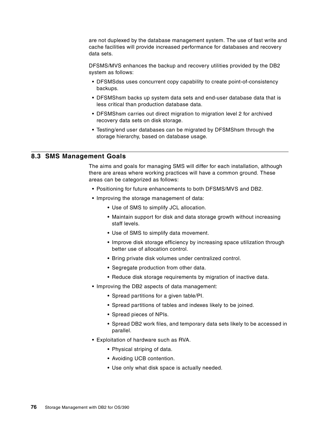 IBM 5655-DB2, 5695-DF1 manual SMS Management Goals 