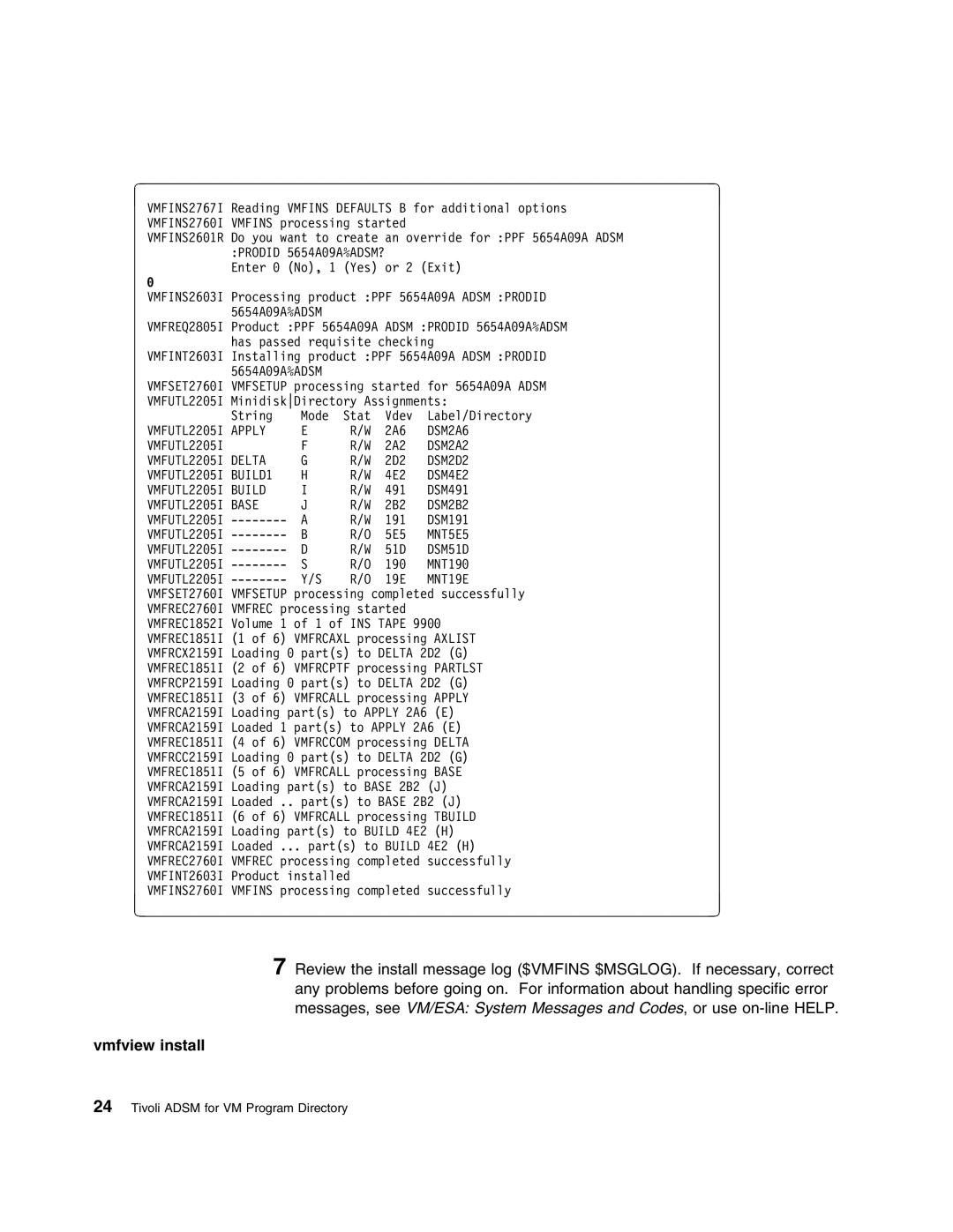 IBM 5697-VM3 manual DSM2A6 