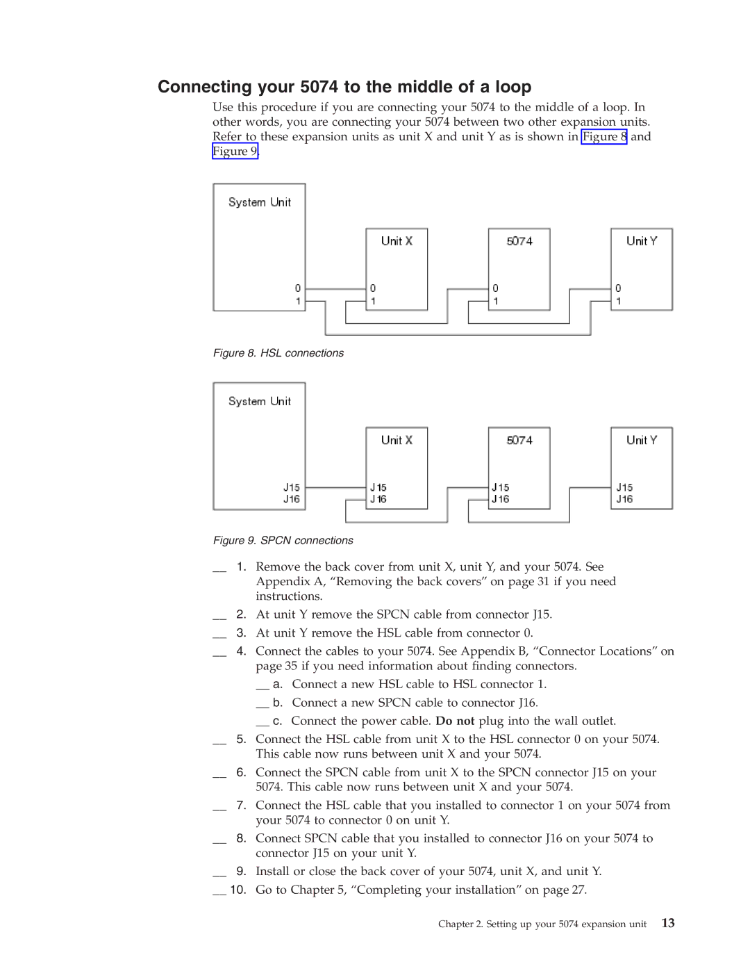 IBM 5079, 578, 5078 manual Connecting your 5074 to the middle of a loop 