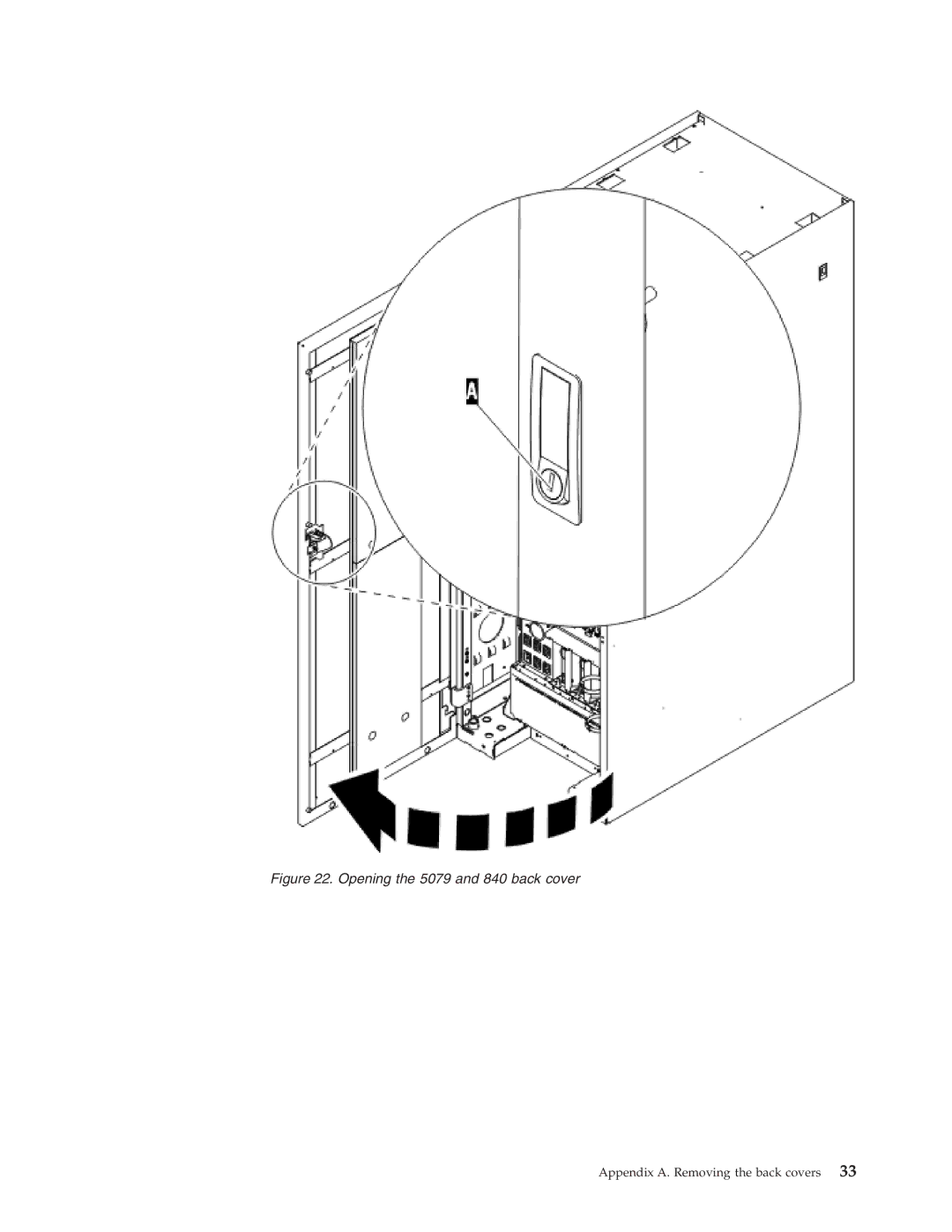 IBM 578, 5078, 5074 manual Opening the 5079 and 840 back cover 