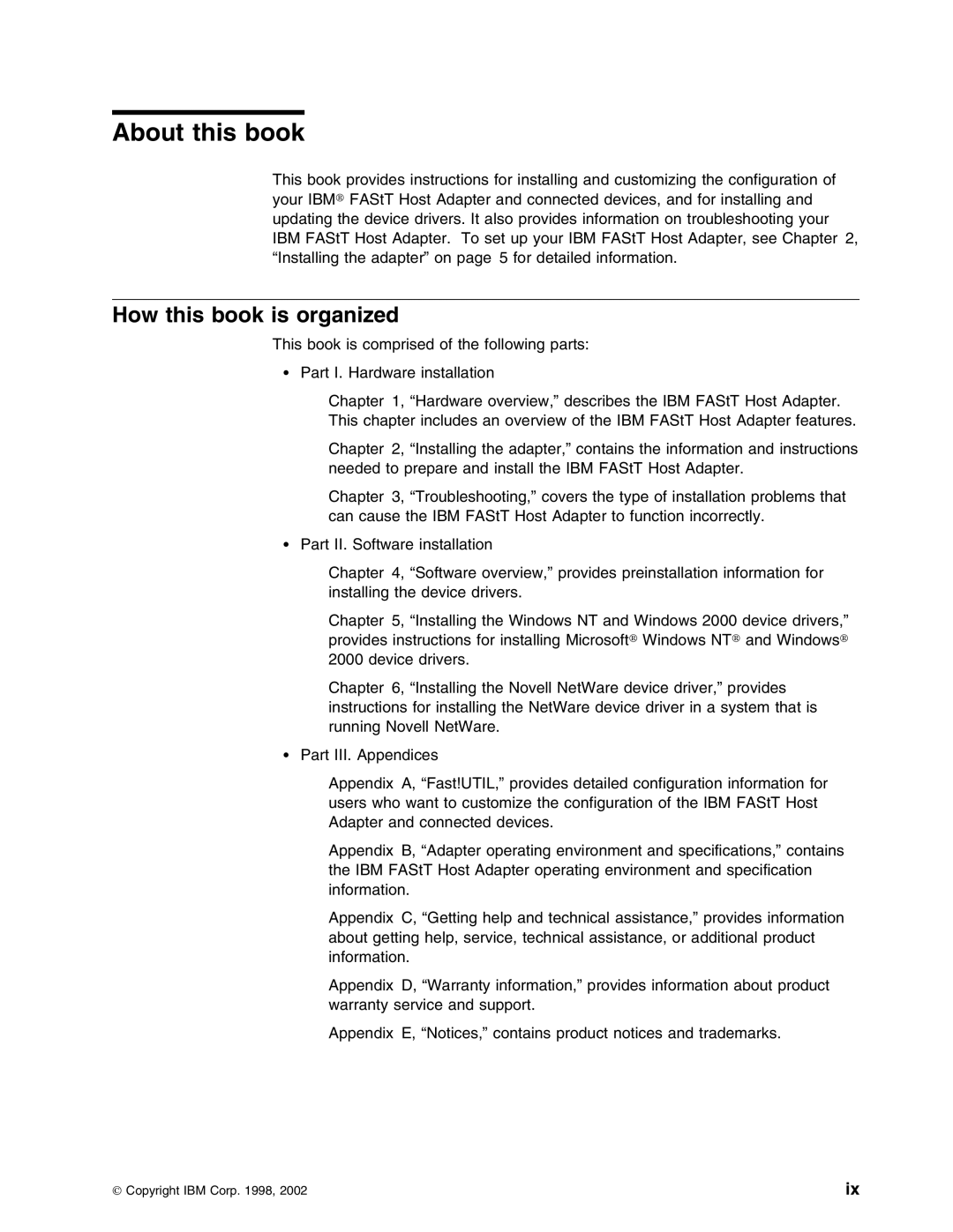 IBM 59P5712 manual About this book, How this book is organized 