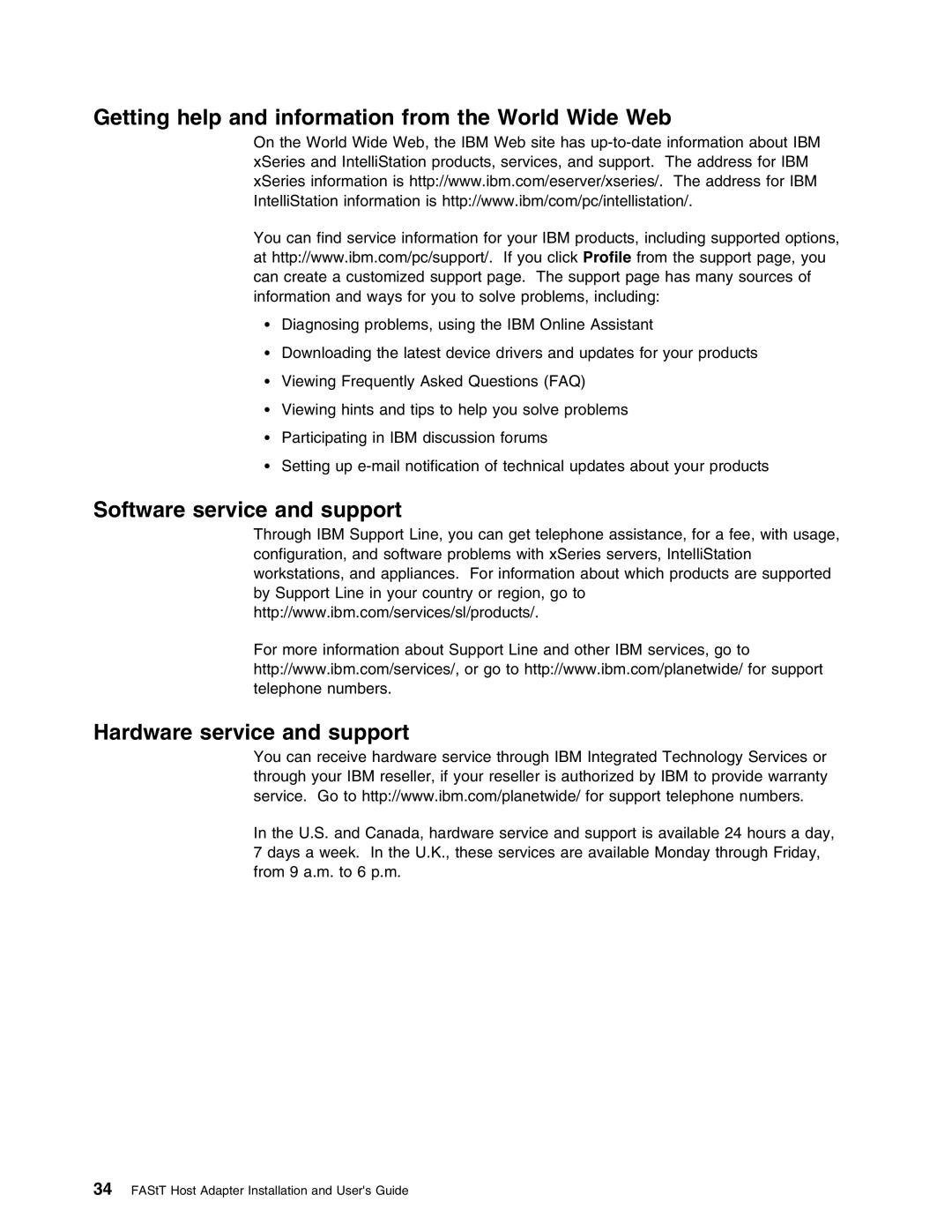 IBM 59P5712 manual Getting help and information from the World Wide Web 