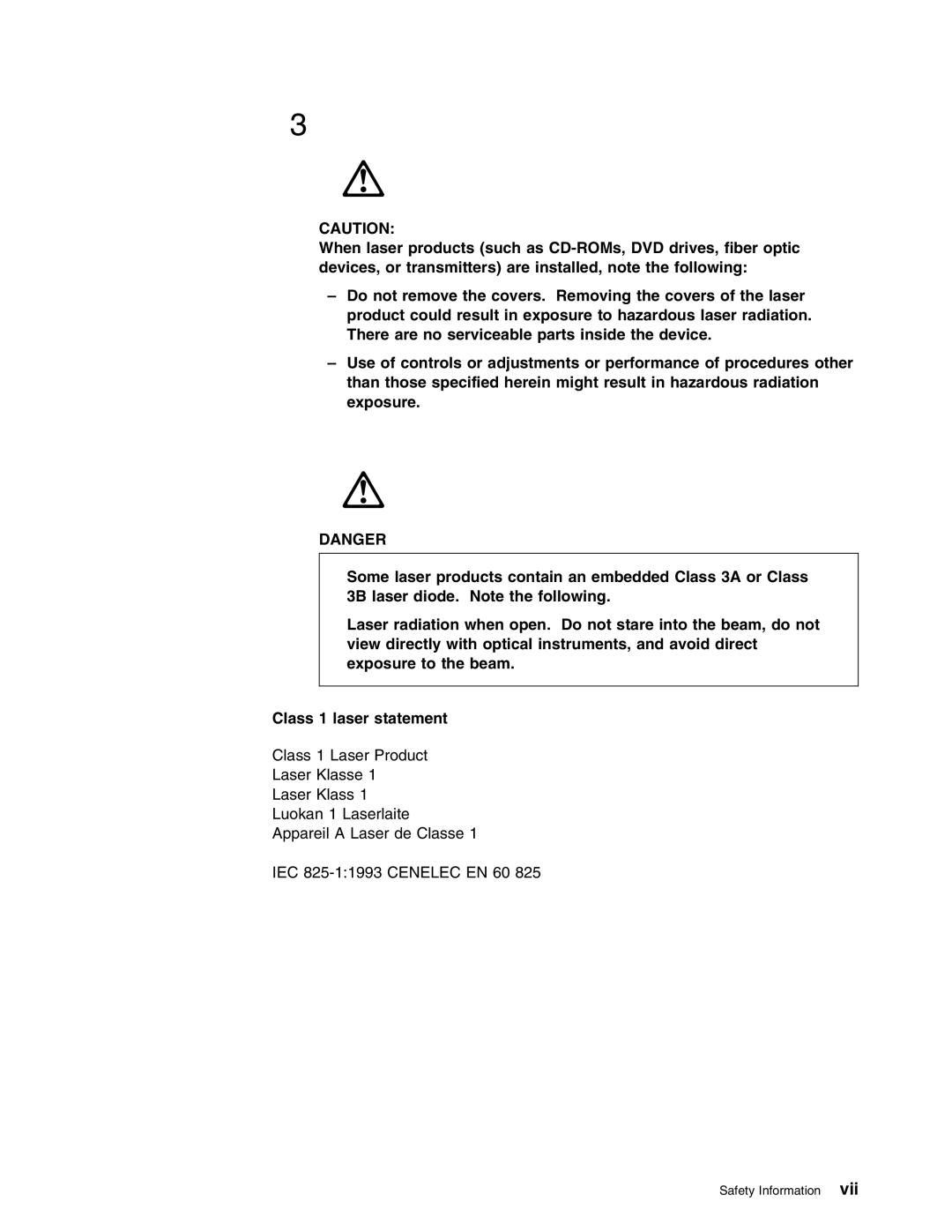 IBM 59P5712 manual Safety Information 