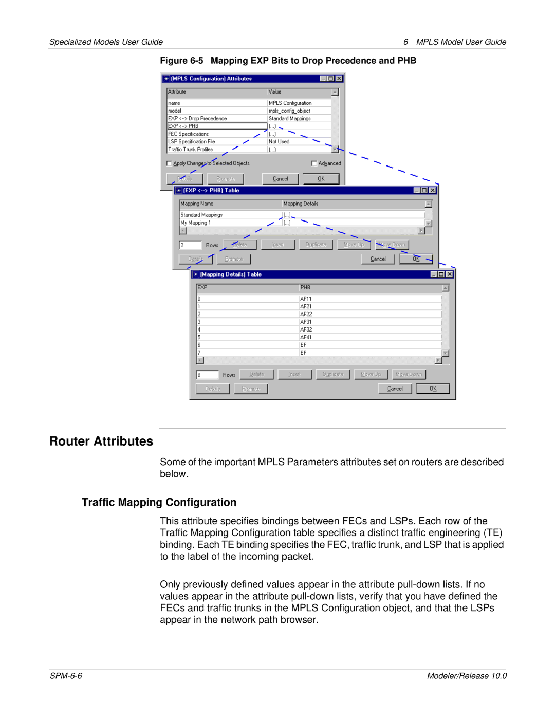 IBM 6 MPLS manual Router Attributes, Traffic Mapping Configuration 