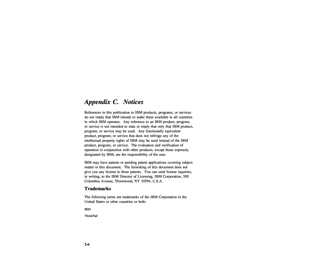 IBM 600 manual Appendix C, Notices 
