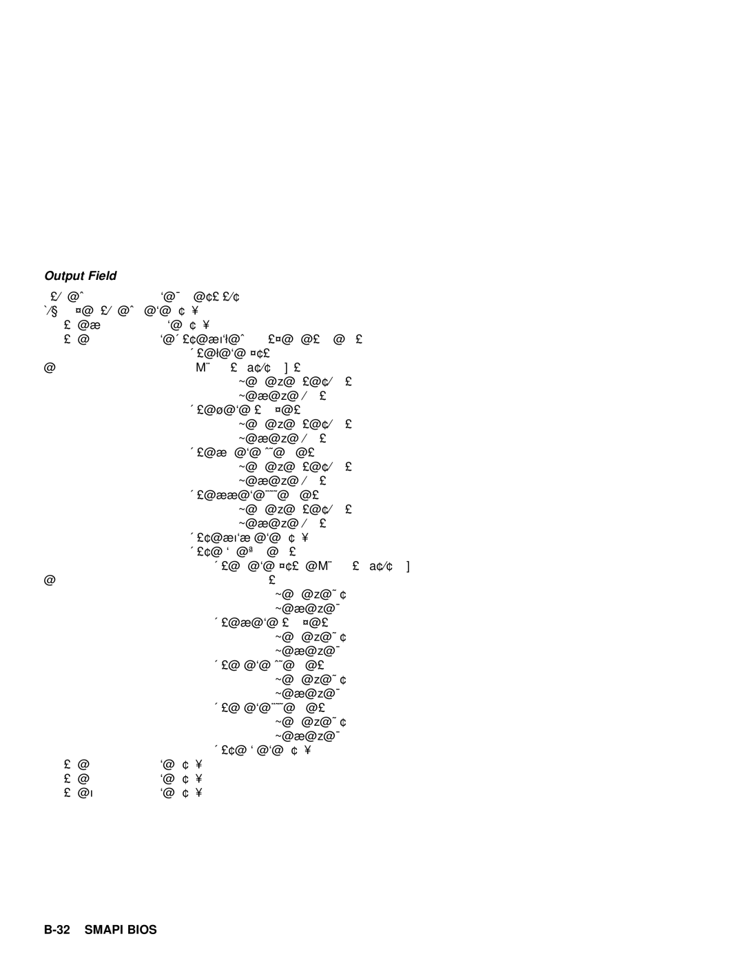 IBM 600 manual Output Field 