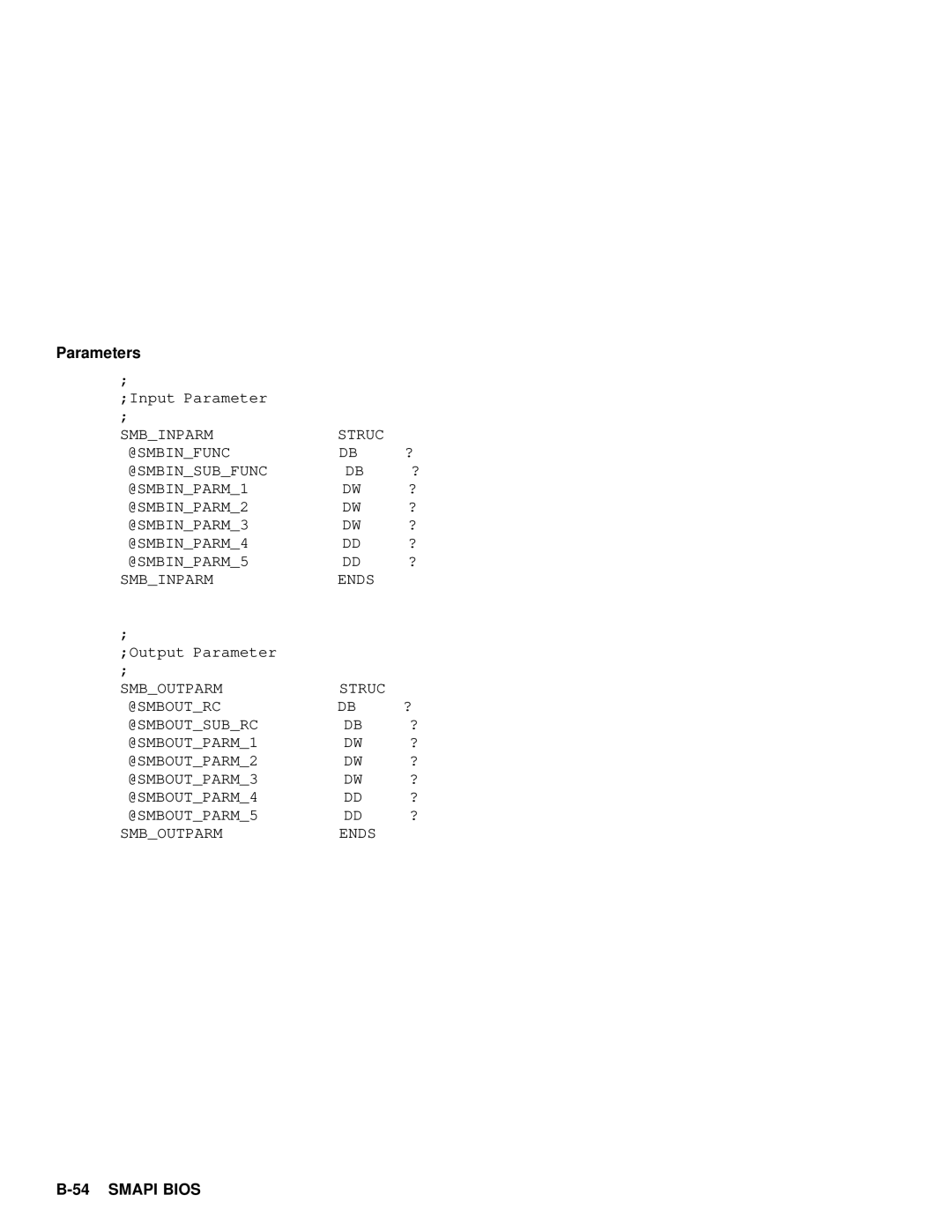 IBM 600 manual Parameters 