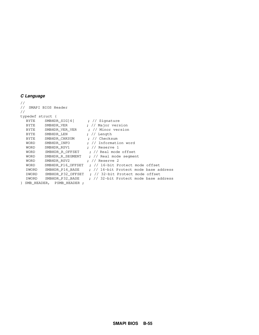 IBM 600 manual Smapi Bios B-55 