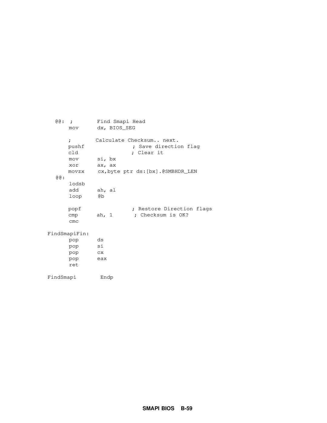 IBM 600 manual Smapi Bios B-59 