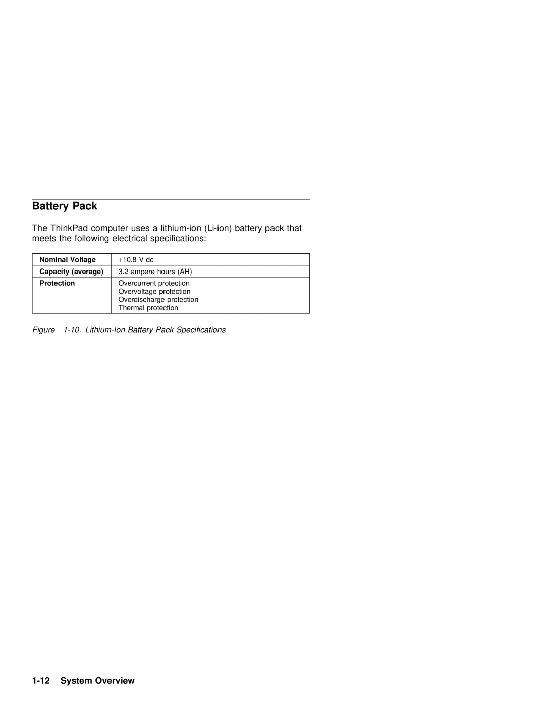 IBM 600 manual Battery Pack, Protection 